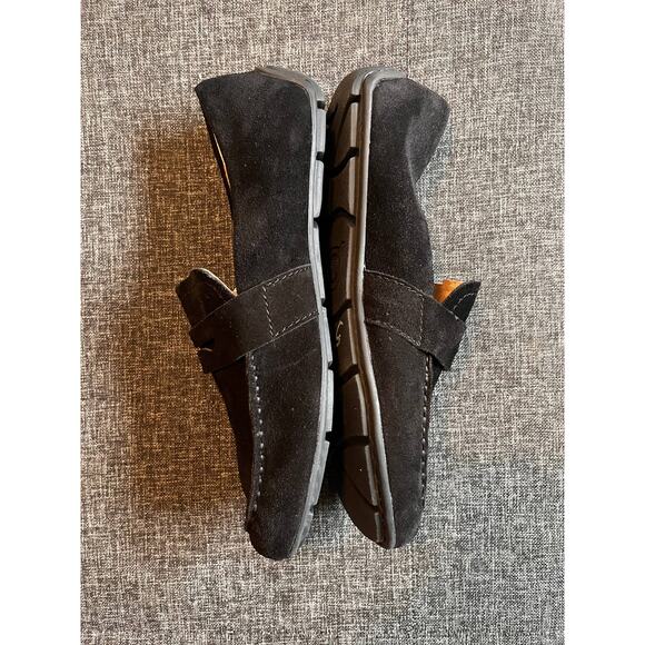 Born Melinda Loafer Womens 8M Black Suede Leather Slip-On Comfort Penny Shoes - Picture 3 of 7